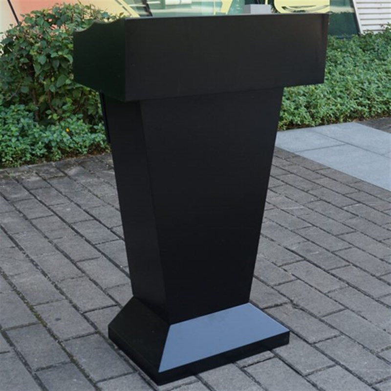 不锈钢演讲台讲台桌迎宾台黑色接待台咨客台主持台户外演讲桌