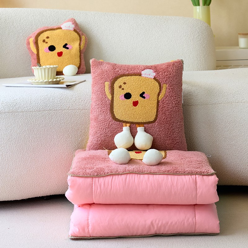 多功能新款卡通抱枕被子两用办公室午睡空调夏凉毯汽车折叠靠垫被