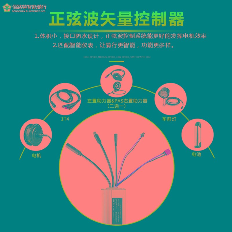 八方前驱电机配件单车山地自行车前轮改装电动助力车助力器套件