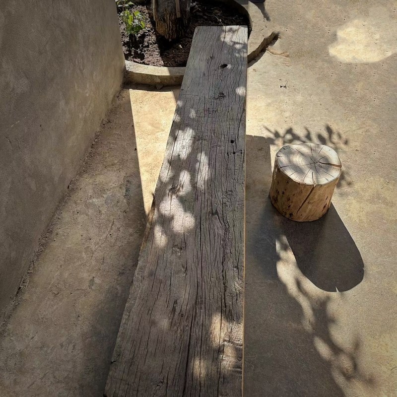 风木头枯风木板茶几茶桌户外茶侘寂摆件老木板造木型阳台化朽定制