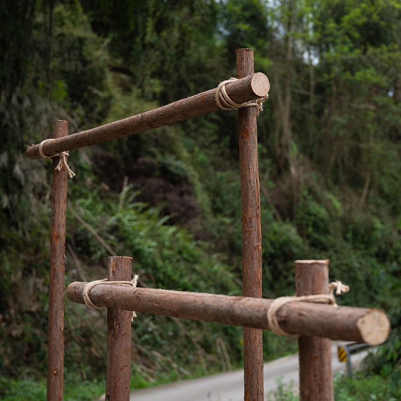 露营木架户外营地门头婚庆网红拍照背景布置营地展架底座横木加固