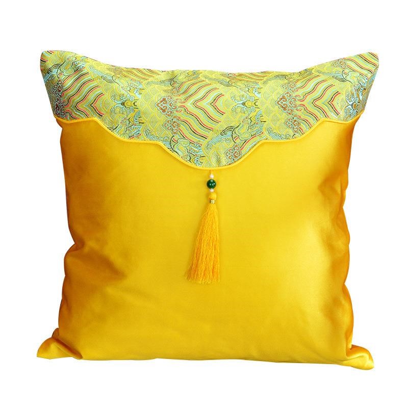 现代新中式抱枕靠垫沙发坐垫靠背垫刺绣床头靠枕腰靠家用含芯腰枕