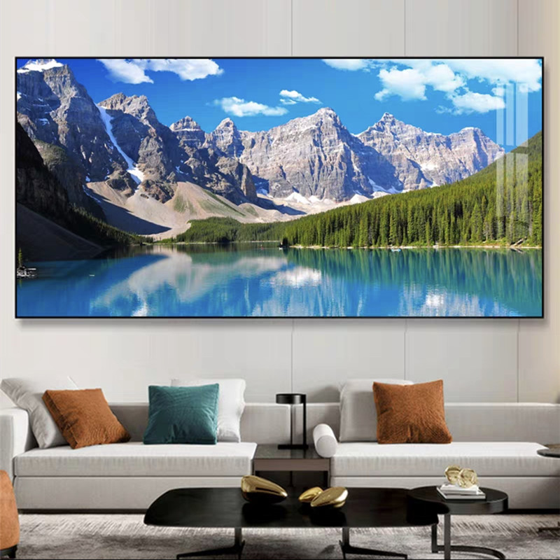 现代简约田园风景客厅装饰画沙发背景晶瓷树林卧室餐厅墙壁挂画图片