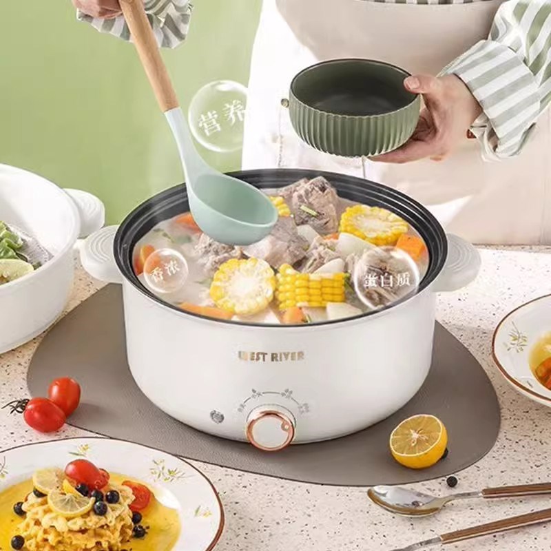 聚将全自动一体炒菜电炒锅多功能料理锅蒸煎炒涮不粘电火锅电蒸锅