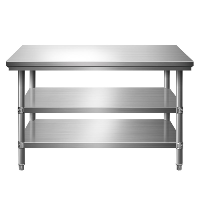 304加厚不锈钢工作台商用厨房操作台切配台烘焙打包台切菜长方形