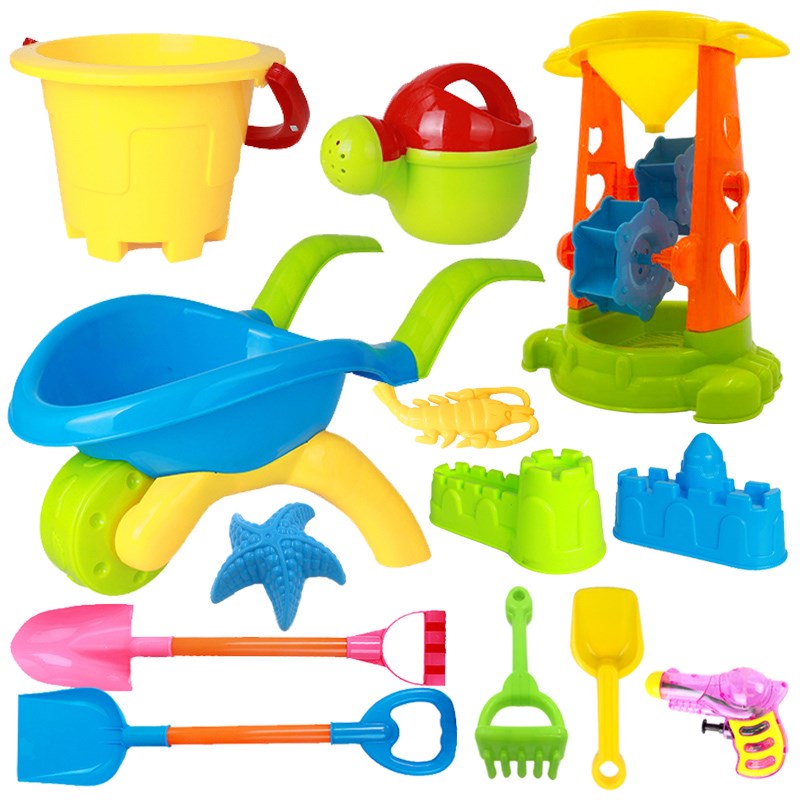 儿童沙滩玩具套装宝宝小孩玩沙工具塑料大号挖沙男孩小桶铲子女孩