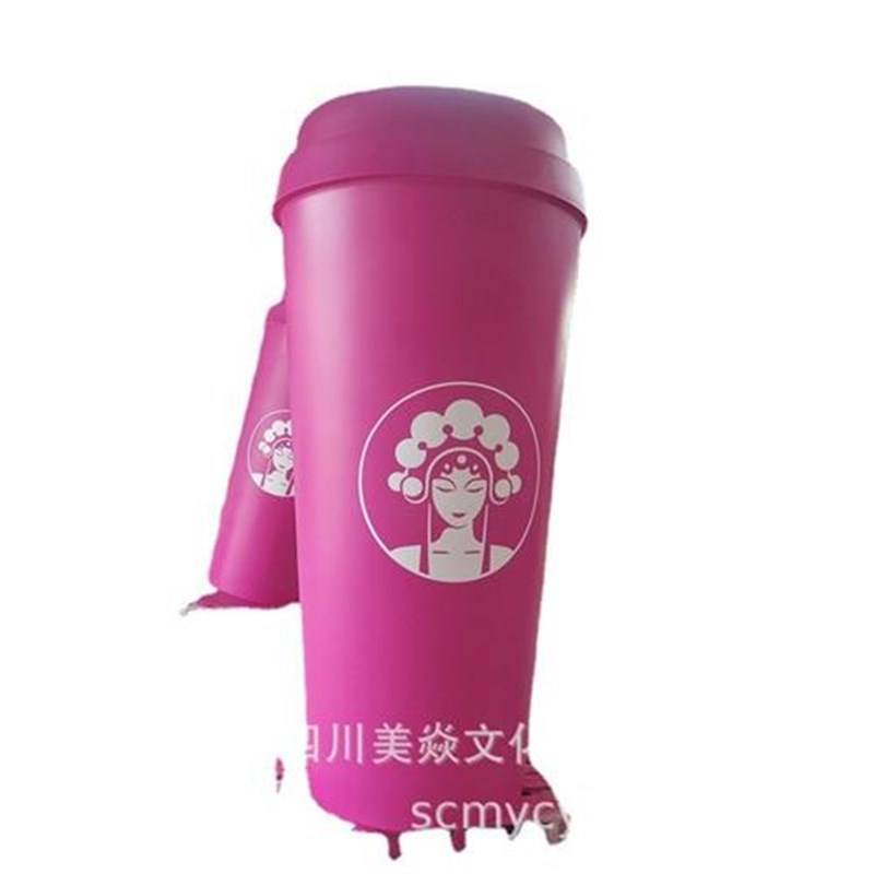 四川奶茶店玻璃钢雕塑商业美陈景观道具摆件公司logo制作雕塑