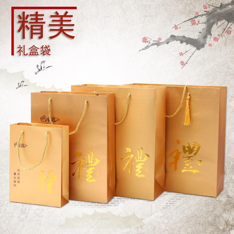 高档红色燕窝礼品包装手提袋石斛海参手提袋通用手提袋礼袋子批发