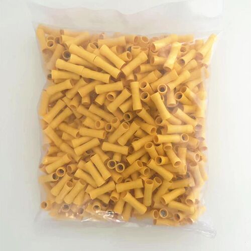 BV5.5 长形全绝l缘中间接线端子 4-6平方 500只 对接端子 黄铜