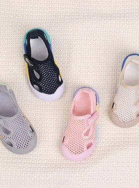 宝宝新款镂空凉鞋2l024夏季爆款儿童软底包头幼儿园童鞋家居学步