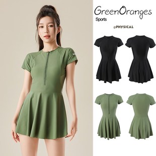 游泳装 保守显瘦遮肚肉游泳馆专用微胖大码 爆款 连体泳衣女2024新款