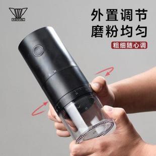 电动咖啡磨豆机外置调节刻度咖啡粉研磨器充电式 野啡 陶瓷磨芯