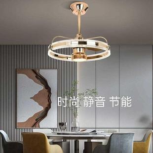 简约北欧轻奢风扇吊灯客厅灯餐厅卧室带电风扇一体灯具 2023年新款