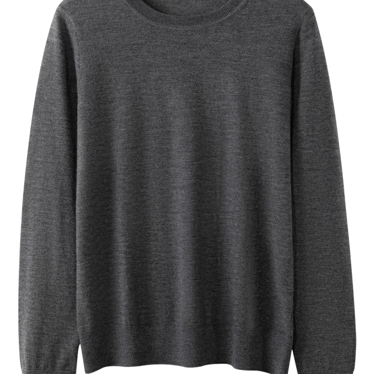 100%纯山羊绒圆领针织衫长袖毛衣