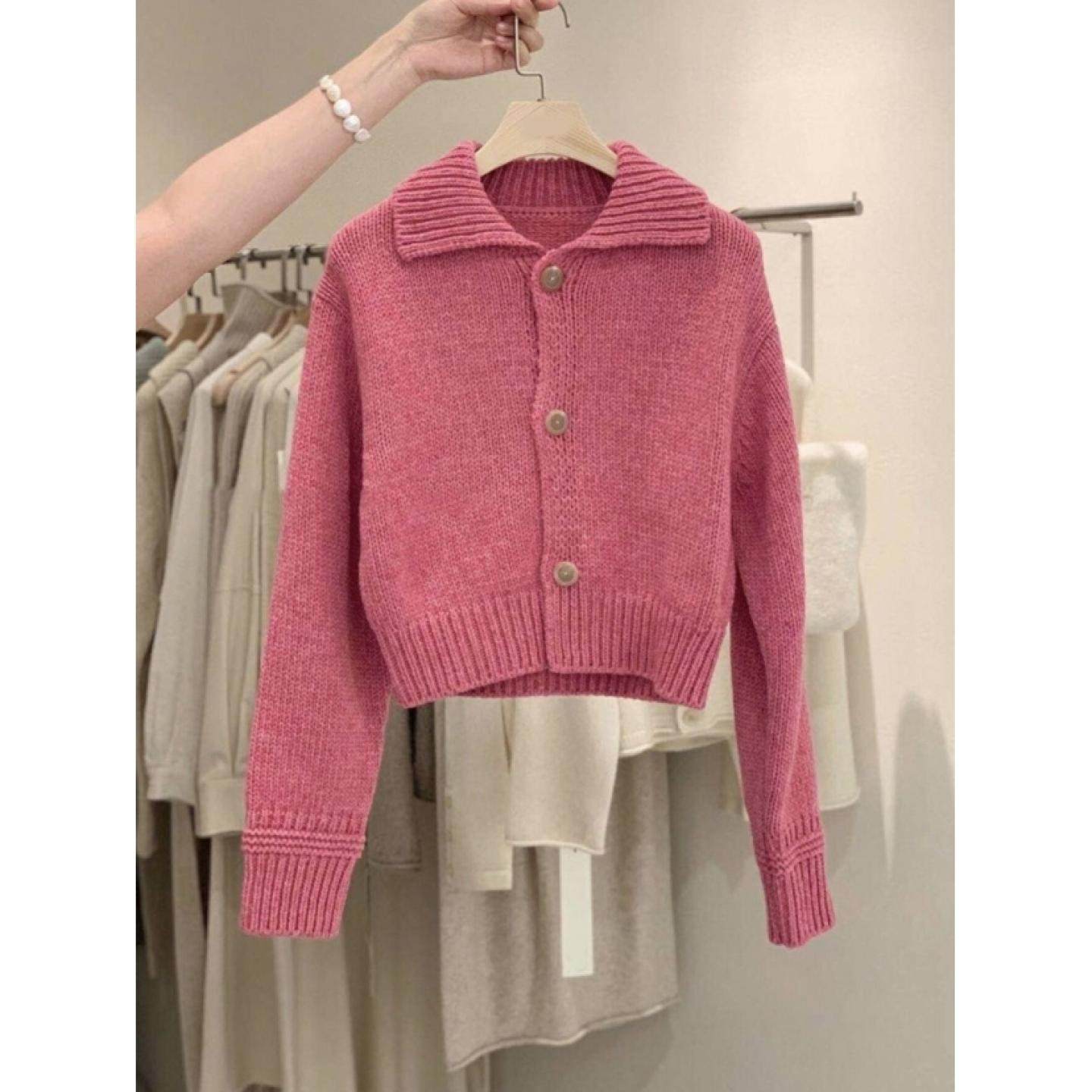 100%纯山羊绒针织开衫女加厚小香风短款2025秋冬新款翻领毛衣外套,女装/女士精品,羊绒衫,淘宝优惠券,粉丝福利购,淘宝优惠卷