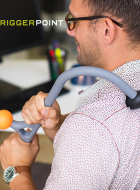 triggerpoint手持肌肉按摩棒放松脊椎按摩枪棒肩背颈脚足底按摩锥