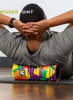 triggerpoint瑜伽泡沫轴彩虹色按摩肌肉放松器材健身滚轴瑜伽柱