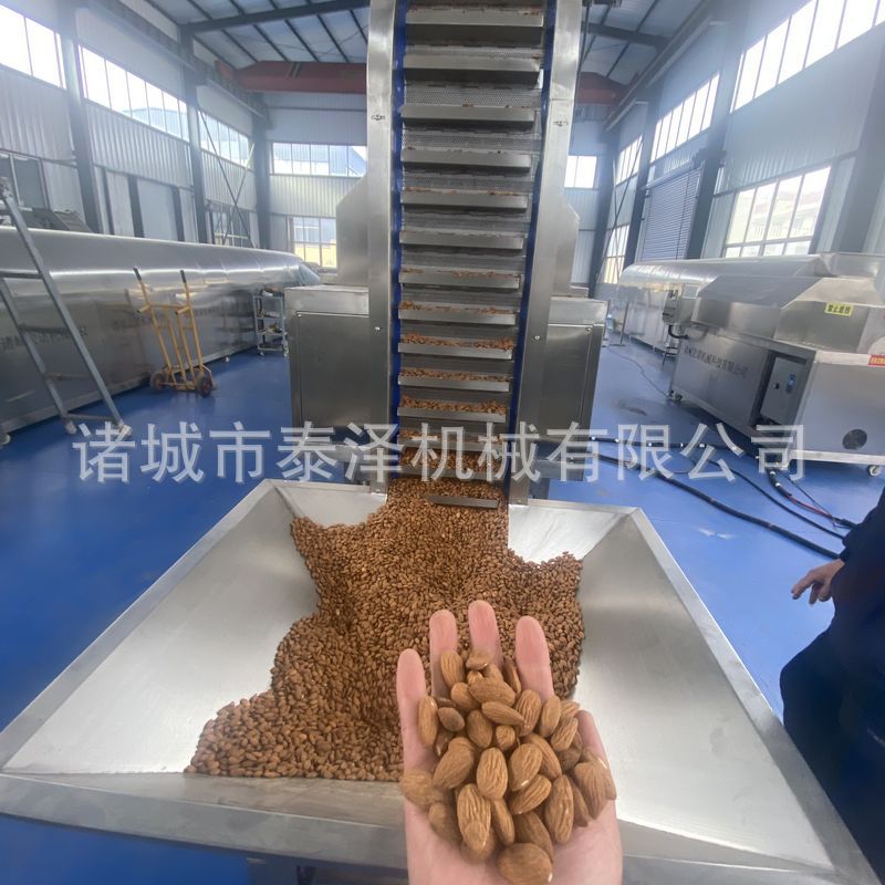 杏仁核桃炒货机瓜子电磁滚筒炒货机 商用腰果榛子电磁炒货流水线