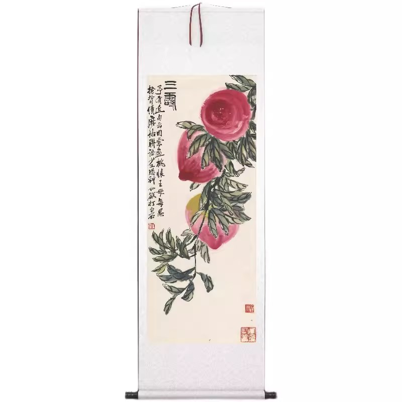 复古中式动物花鸟禅意简约水墨山水竹子茶室客厅书房高清装饰挂画图片