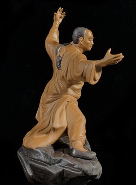 石湾公仔陶瓷黄飞鸿摆件创意装饰中式摆设中国功夫特色礼物送老外