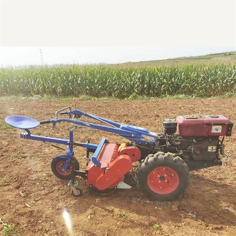 果园葡萄枝条粉碎机树行碎草机12马力手扶配套玉米秸秆粉碎机