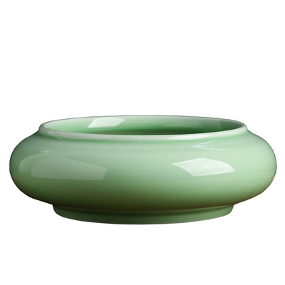 大号陶瓷花盆水仙花室内绿植物水培盆景家居手工陶瓷铜钱草碗莲盆