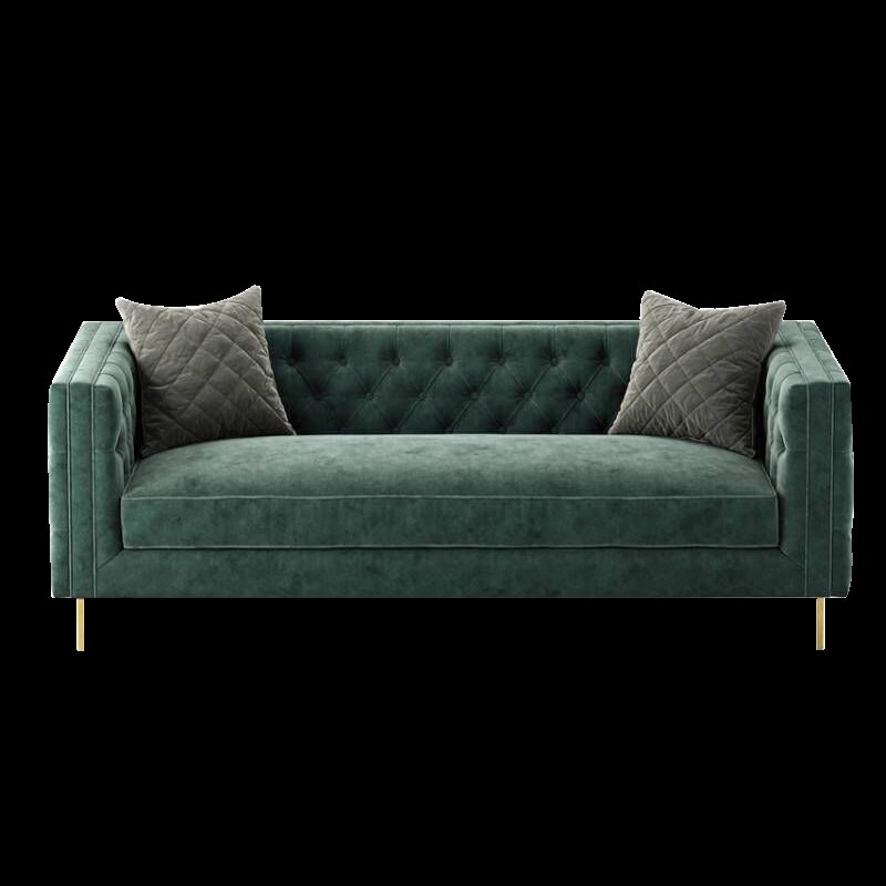 轻奢意式极简大户型客厅3人沙发美式简约酒店休闲区接待布艺沙发