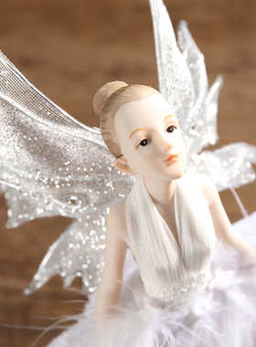 芭蕾女孩人物家居装饰品摆件 创意生日礼物跳舞天使客厅摆设送礼