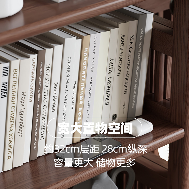 书架组合靠墙实木书柜置物架落地儿童简易收纳多层客厅卧室储物柜