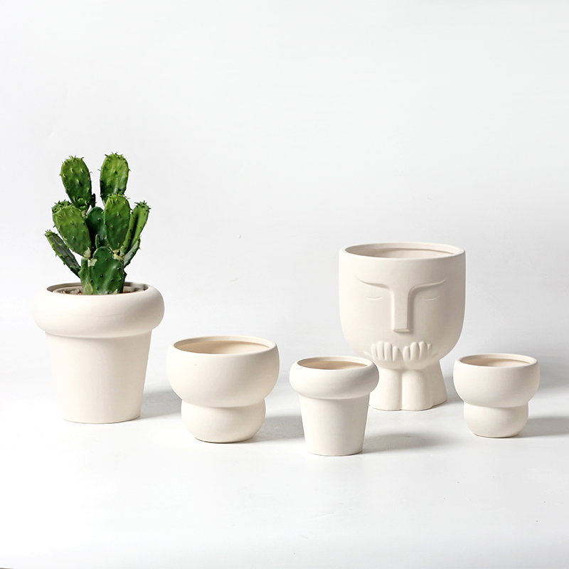 素烧圆球花盆吸水控根绿植多肉兰花水仙盆栽diy透气陶瓷花盆网红