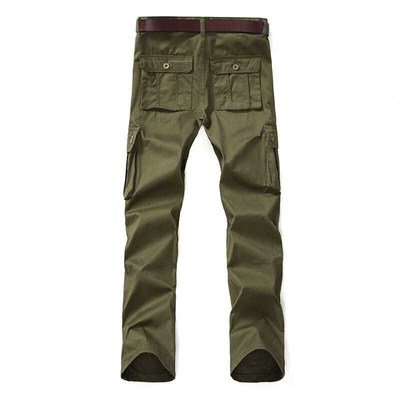 秋冬季加绒加厚工装裤男士宽松直筒耐磨工作裤户外多口袋劳保长裤