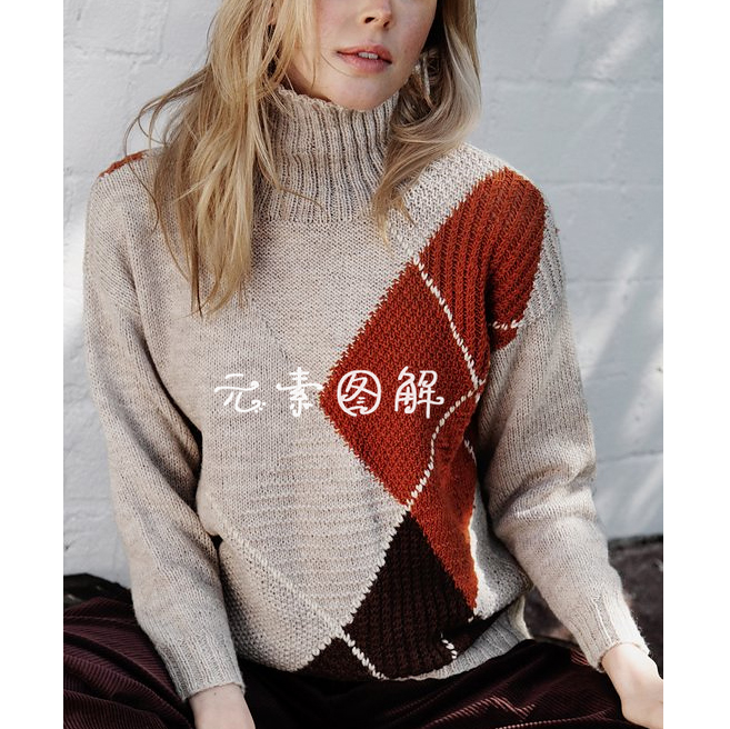 秋枫套衫图解织毛衣教程