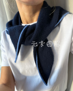 乌玛围巾图解 女士三角形围巾围脖图解编织教程 中文字图解教程