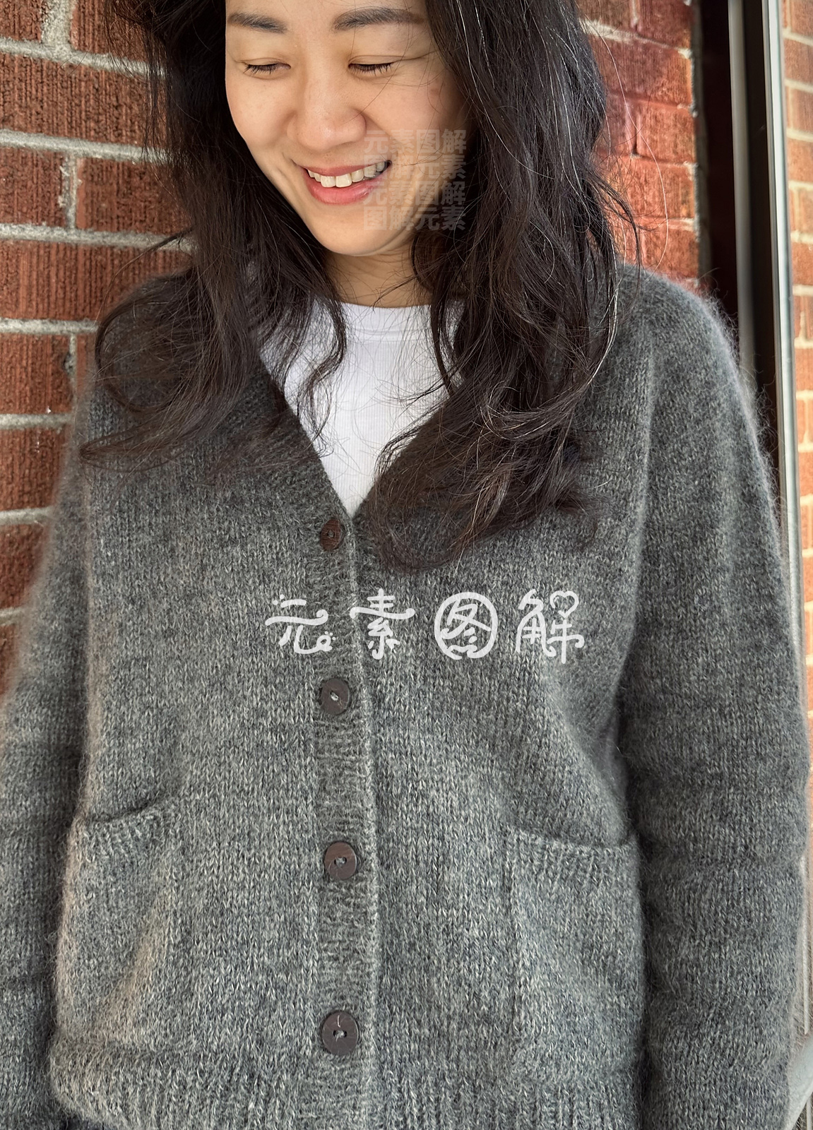 乌木开衫图解 女士V领毛衣图解编织教程文字图解教程(含部分视频)