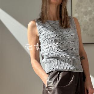 类似背心 女士镂空一字领夏日吊带 毛衣图解编织教程中文字版