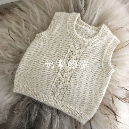 百合儿童背心图解织毛衣教程