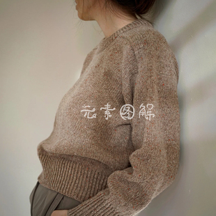 琼海套衫图解 女士马鞍肩毛衣图解编织教程 中文字图解教程