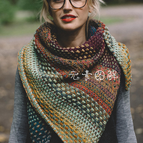 满天星披肩图解织毛衣教程