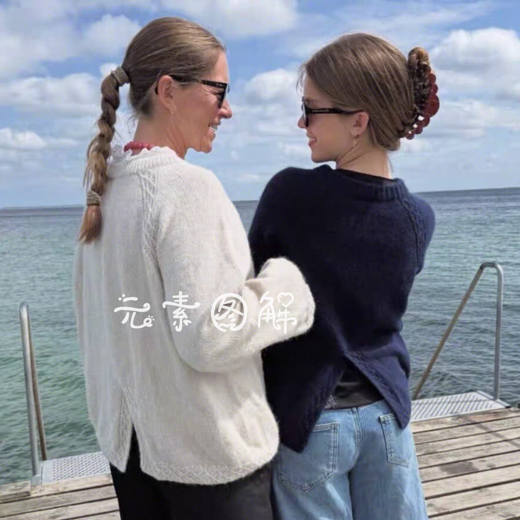 雅典娜套衫图解 女士圆领后开叉毛衣图解编织教程 中文字图解教程,个性定制/设计服务/DIY,针织类定制/加工,淘宝优惠券,粉丝福利购,淘宝优惠卷