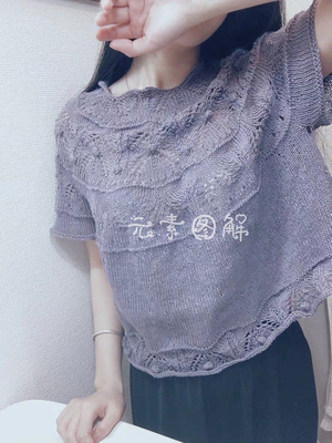 月光短袖Tee图解织毛衣教程