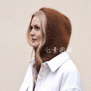 924胡迪围脖帽图解  保暖连帽围脖 棒针编织教程中文字版非视频