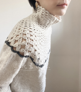 林可   女士三种领/四叶草高园领/镂空 毛衣图解编织教程中文字版