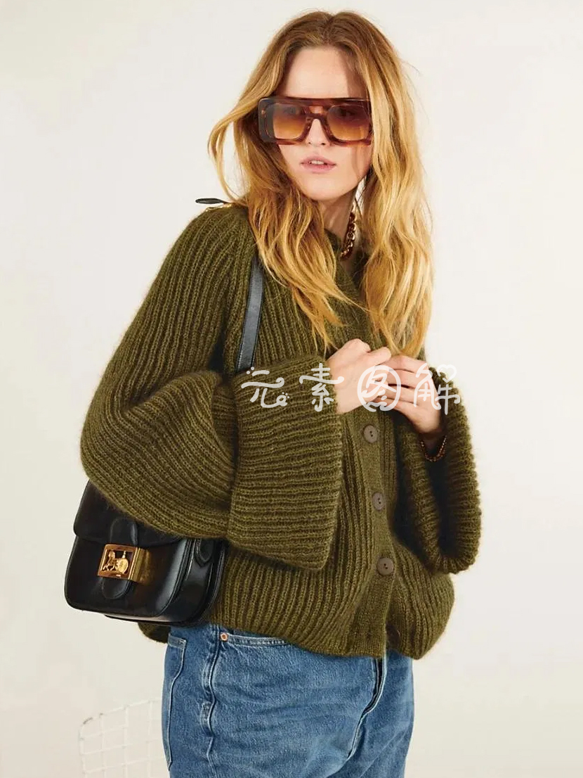佩妮开衫图解织毛衣教程
