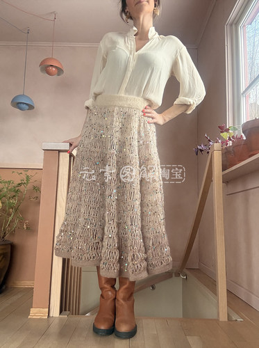 [英文]Oh My Skirt图解 女士蕾丝半身裙伞裙毛线裙编织图解教程