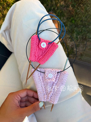 [中英文]环形针针包收纳包图解Needle Case 棒针编织图解教程