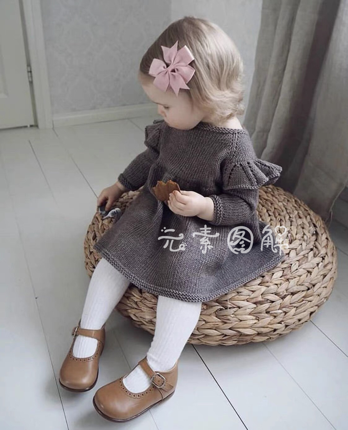 朱诺连衣裙图解1-8岁 毛衣裙儿童连衣裙图解编织教程文字图解教程