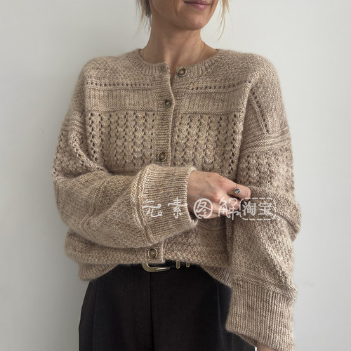 [英文]Maude Cardigan 图解 女士开衫毛衣编织图解文字教程