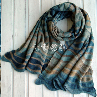 非视频 棒针编织图解教程文字版 p51沙丘 女士披肩围巾围脖