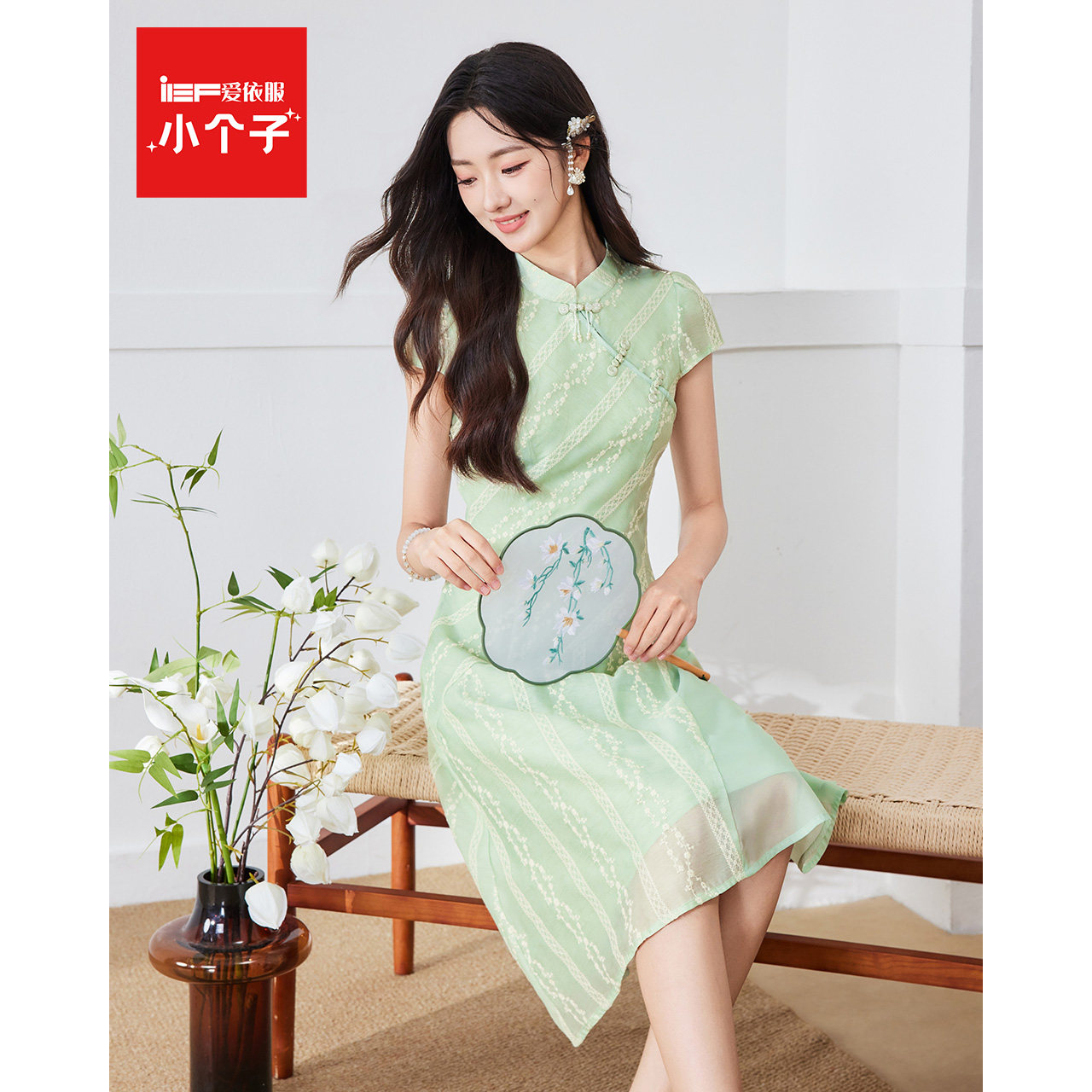 IEF/爱依服【小个子】2026夏秋新款温柔显瘦时尚气质百搭连衣裙子图片
