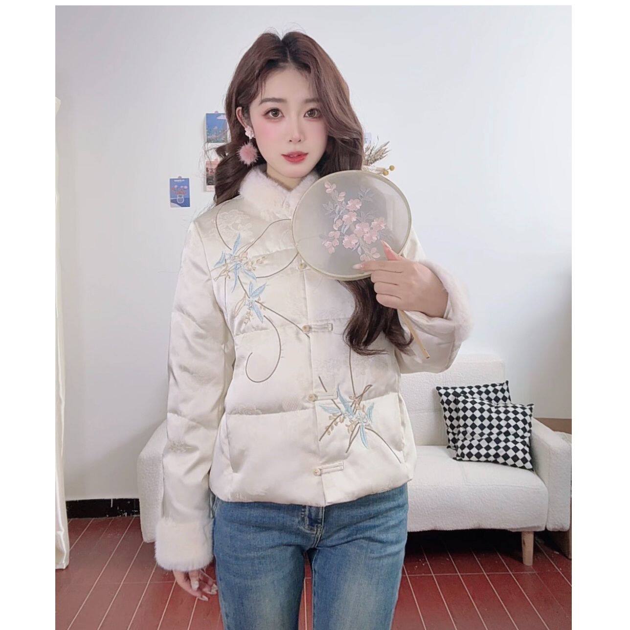 IEF/爱依服2025新款冬季新中式气质女人味时尚百搭羽绒外套